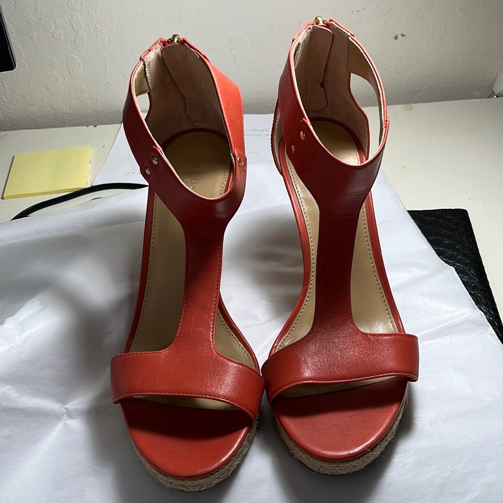 Michael Kors wedge sandals.